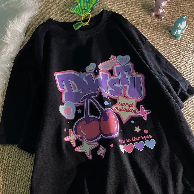 Whimsy Orchard Kawaii Fruit Delight Tee  IZER 