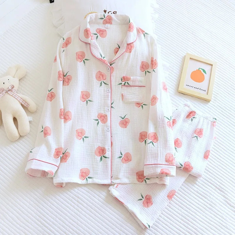 PolkaDream Summer Cotton Gauze Pajama Set  IZER 