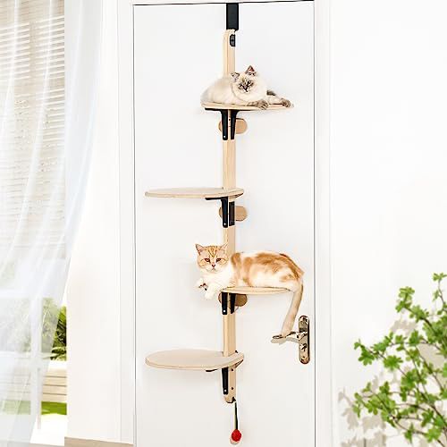 Mewoofun 4-Levels Wooden Cat Climber Shelf  IZER 